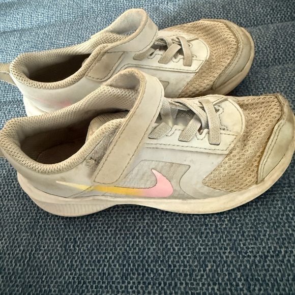 Nike Tan and Pink Velcro Strap Sneakers - Picture 1 of 6